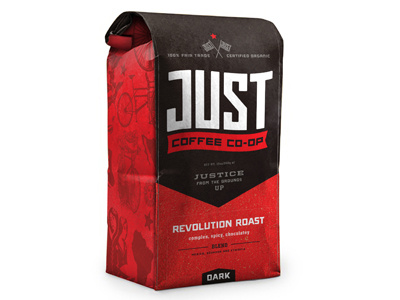 Just Coffee packaging design coffee fair trade justice packaging planet propaganda