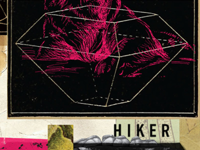 Hiker v2. Work in progress collage lp packaging music