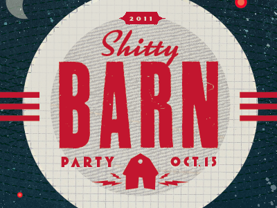 2011 Shitty Barn Party Poster gigposter poster shitty barn