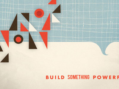 Build Something Powerful blog blue cream planet red