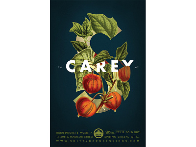 S. Carey - Shitty Barn Session Gig poster