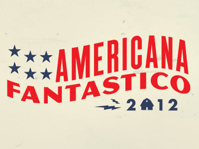 Americana Fanstastico Logo 2012 americana flag logo music shitty barn stars