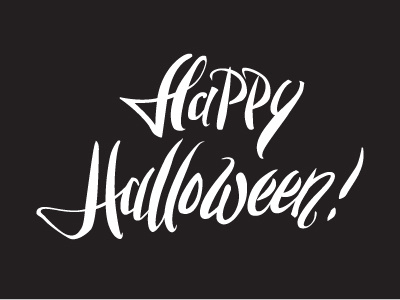 Happy Halloween! calligraphy halloween handwriting happy lettering