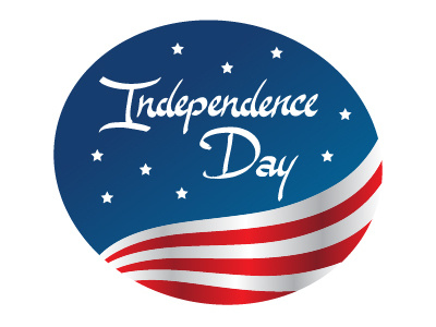 Independence Day calligraphy handwriting independence day lettering sign sticker