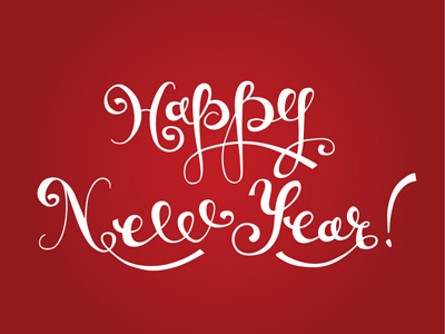Happy New Year! calligraphy holiday lettering new year