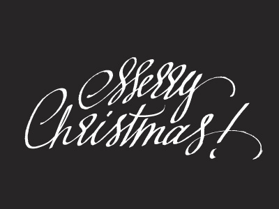 Merry Christmas! holiday lettering logo script