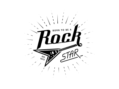 Rock star guitar lettering letters logo rock rock star typography