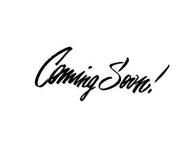 Coming Soon! handwriting lettering logo script