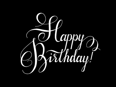 Happy Birthday! lettering logo typography