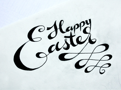 Happy Easter lettering logo typography