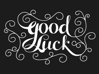 Good Luck handwriting lettering typography