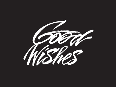 Good wishes handwriting lettering logo typography