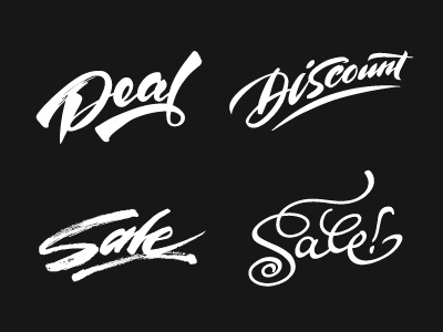 Deal, Discount, Sale calligraphy handwriting lettering logo typography