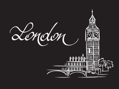 London calligraphy handwriting lettering script sketch typography