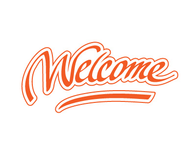 Welcome calligraphy handwriting lettering script typography