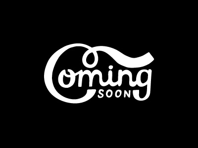 Coming soon calligraphy handwriting lettering logo typography