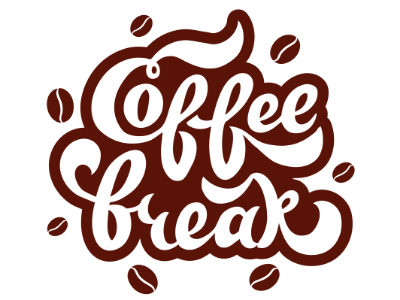 Coffee break break coffee hand drawn lettering letters typography