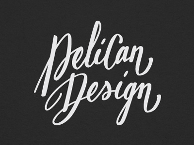 Pelican Design calligraphy lettering letters logo typography