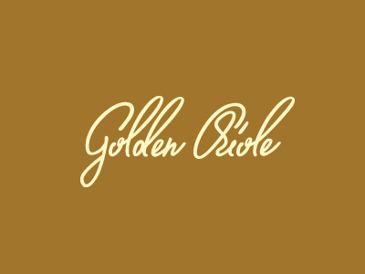 Golden Oriole calligraphy lettering letters script