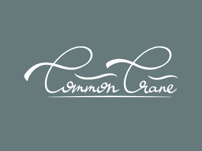 Common Crane calligraphy lettering letters script