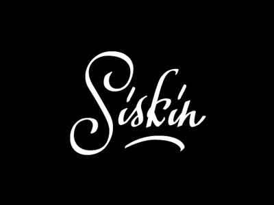 Siskin calligraphy lettering letters script