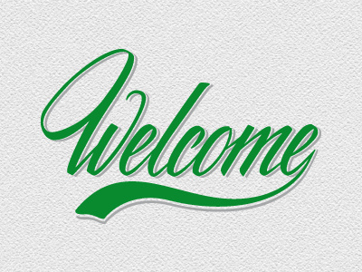 Welcome calligraphy lettering script typography