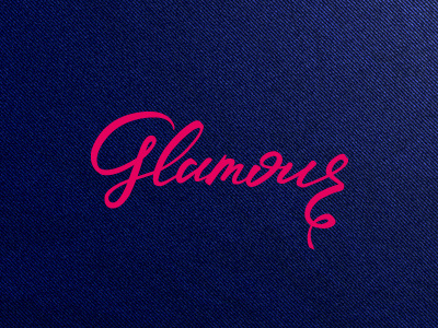 Glamour calligraphy lettering script typography