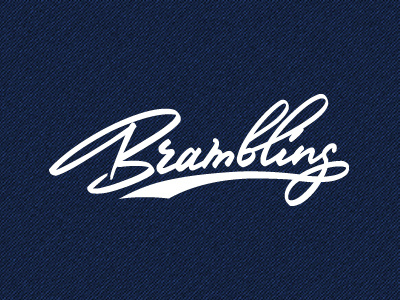 Brambling calligraphy handwriting lettering logo script