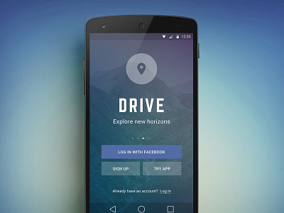 Drive android material splash screen ui ui design