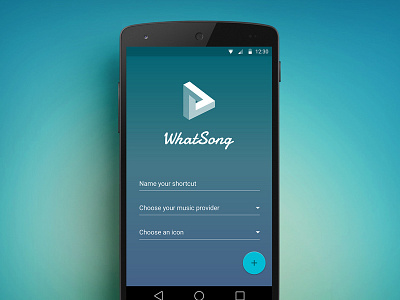 WhatSong app android flat lollipop material music shortcuts ui user interface