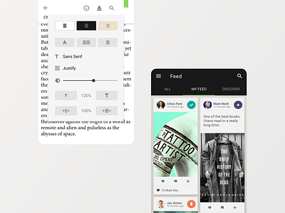 txtr Reading App ui user interface design