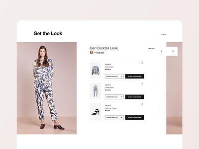 Outfits - Get The Look fashion ui ux webdesigner