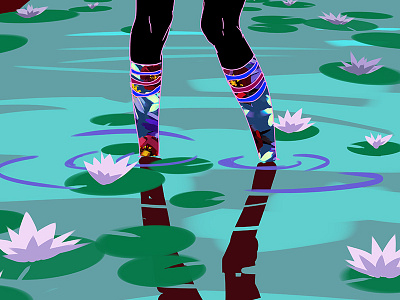 times_that_never_pond illustration knee longiy socks timesthatnever