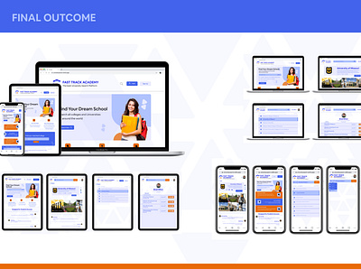 Fast Track Academy - website re-design academics app college education figma mobile school search uidesign university