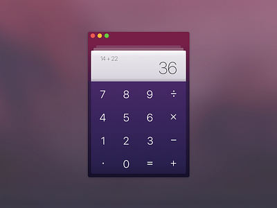 Calculator calculator cards dailyui purple sketch