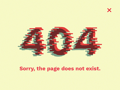 404 Page 404 dailyui glitch photoshop