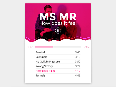 Music Player ms mr music pink sketch