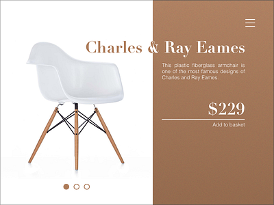 Product Page chair charles and ray eames dailyui product page sketch