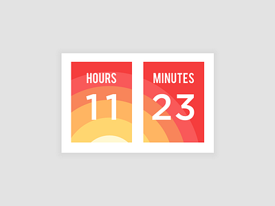 time till sunrise. countdown dailyui sketch sunrise timer