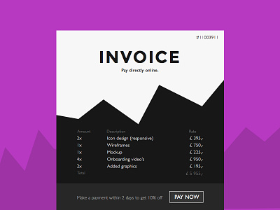 invoice automatic invoice dailyui email freelance tools invoice sketch