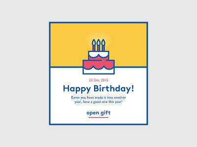 Birthday Notification birthday cake challenge colourful dailyui icon notification sketch strong