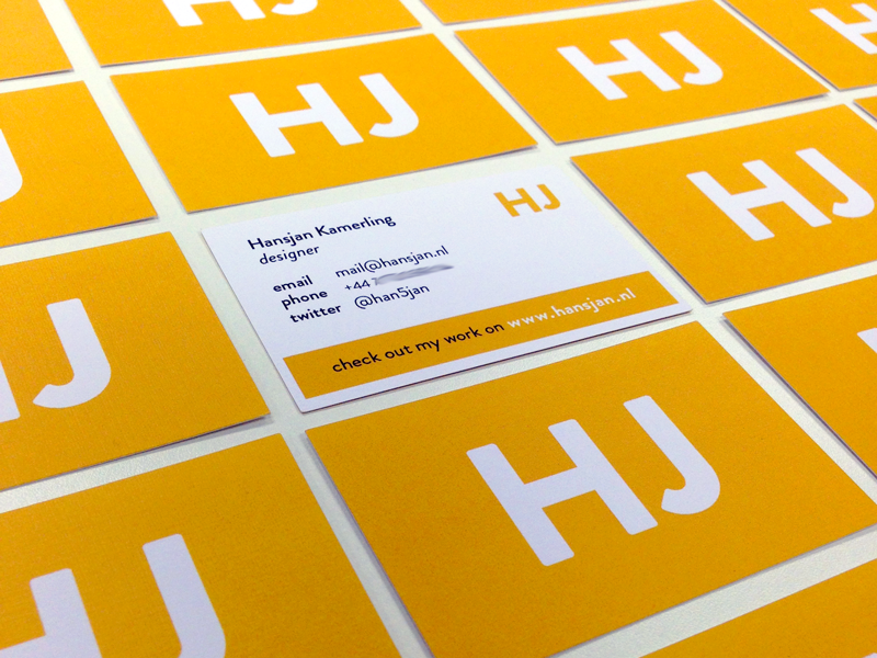 New Cards! business card work designer branding yellow portfolio