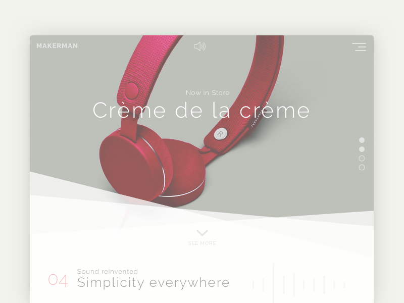 branding page splash page page scroll sketch raleway hamburger menu red fashion homepage website