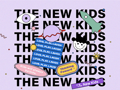 The New Kids branding color design graphic design illustration logo palette typography vector