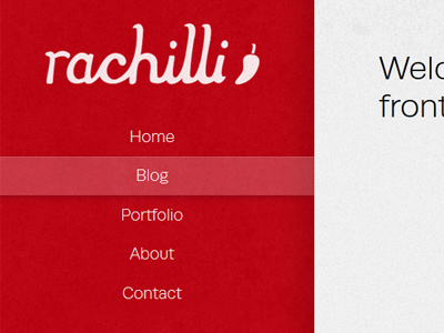 New Rachilli Site chilli menu navigation rachilli red website design