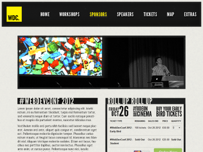 #WebDevConf 2012 Site Design