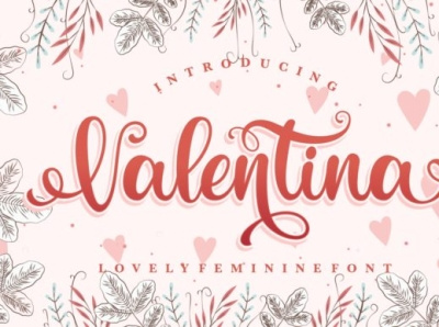 Valentina Fonts - Free For Limited Time commercial use design font freebies icon illustration logo print on demand tshirt typography