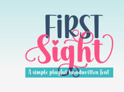 First Sight Font apparel font family handwritten font minimalist font playful font regular