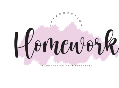 Homework Handwritten Font fashion fonts handwriting fonts handwritten fonts labeling lettered luxury fonts product flyer simple font trendy font vintage font