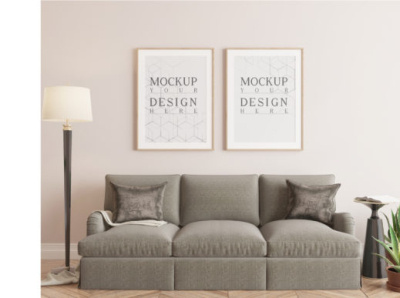 Mockup Poster Frame in Simple Livingroom Graphic frame mockup mockup design mockup psd mockup template mockups product mockup product modeling